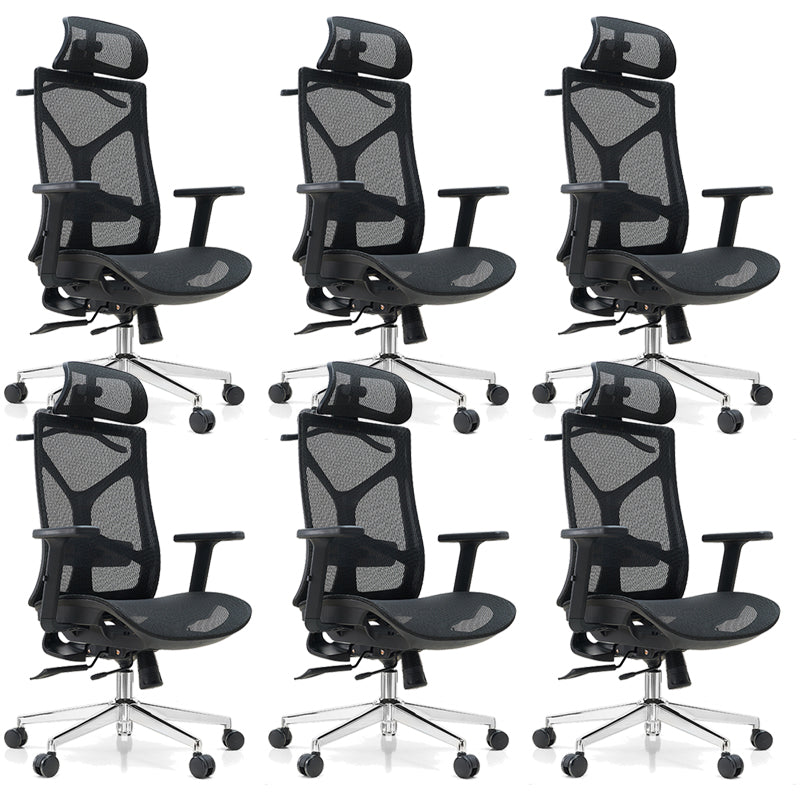 29-inch brede moderne bureaustoel, zwart gestoffeerde bureaustoel