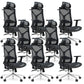 29-inch brede moderne bureaustoel, zwart gestoffeerde bureaustoel
