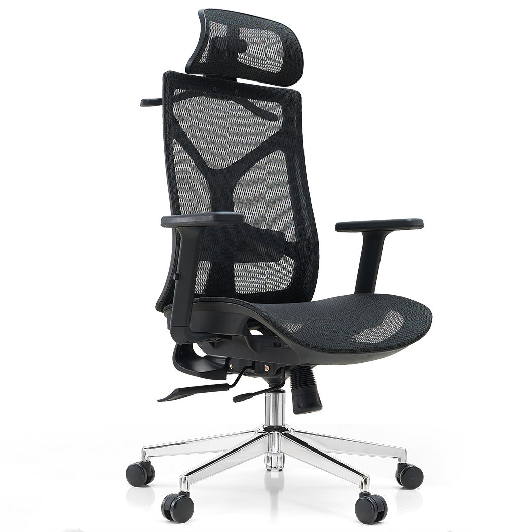 29-inch brede moderne bureaustoel, zwart gestoffeerde bureaustoel