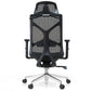 29-inch brede moderne bureaustoel, zwart gestoffeerde bureaustoel