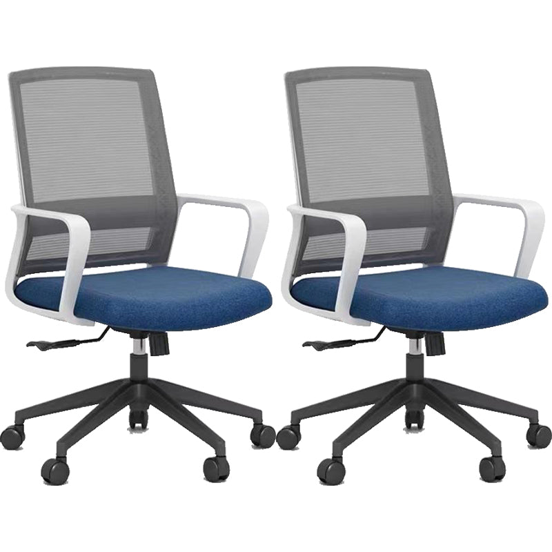 Eigentijdse tankstoel vaste armen halverwege de rug mesh swivel bureaustoel