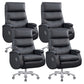 Chaise de bureau moderne chaise d'ordinateur en cuir chaise haute avec roues