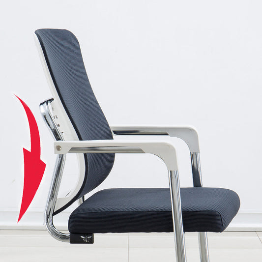 Sedia a braccio contemporanea grigio aergrid traspirato sedia da scrivania imbottita