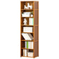 Contemporary Bamboo Book Shelf Closed Back Brown Shelf Bookcase for Home