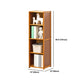 Contemporary Bamboo Book Shelf Closed Back Brown Shelf Bookcase for Home