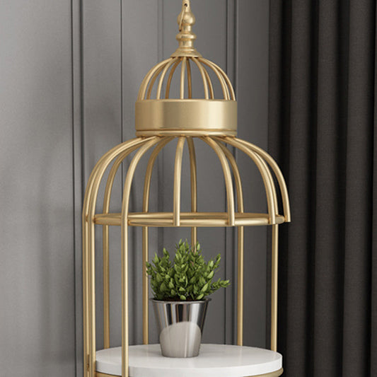 Glam Metal Shelf Bookcase Gold Vertical Bookcase Shelves Included