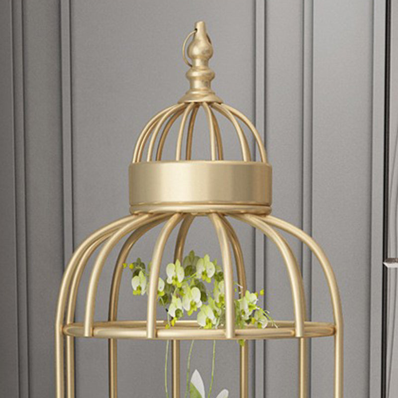 Scaffali di libreria verticale in metallo in metallo glam