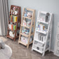 4 estanterías de estantería de escalera de madera moderna 55.1 "H x 14.2" W