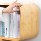Natural Geometric Bookcase Contemporary Open Back Bamboo Shelf