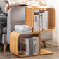 Natural Geometric Bookcase Contemporary Open Back Bamboo Shelf