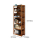 Contemporary Brown Book Shelf Office Open Shelf Bookcase with Drawers