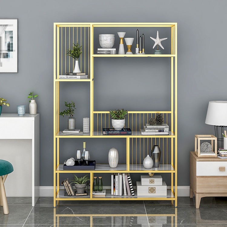長方形の棚付きの棚の本棚5レベルを開く棚71 "
