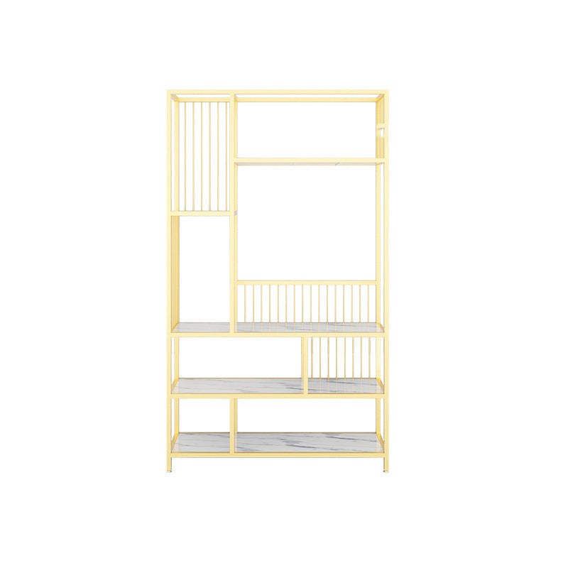 長方形の棚付きの棚の本棚5レベルを開く棚71 "