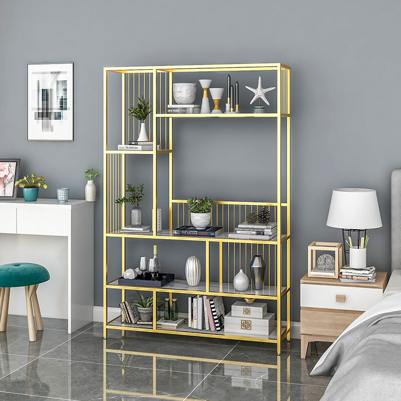 長方形の棚付きの棚の本棚5レベルを開く棚71 "