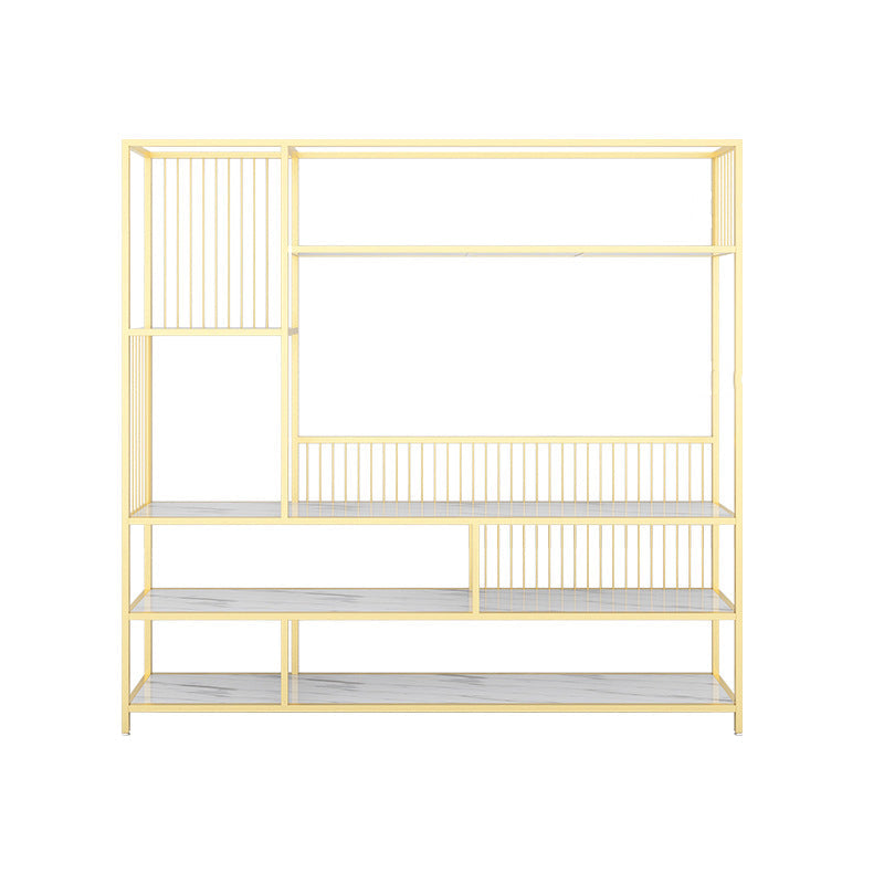 長方形の棚付きの棚の本棚5レベルを開く棚71 "