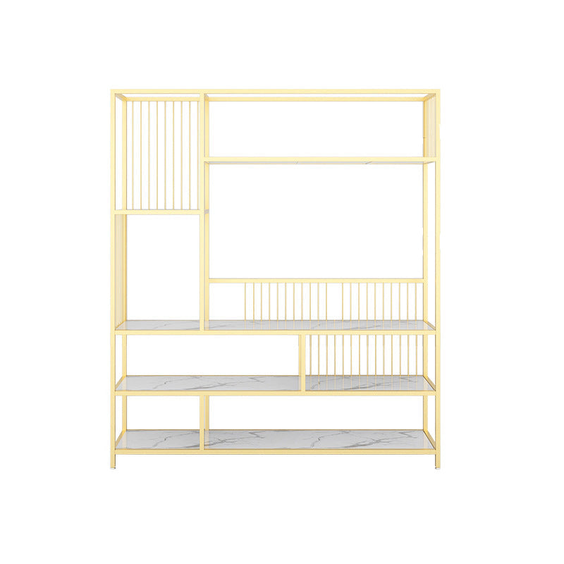 長方形の棚付きの棚の本棚5レベルを開く棚71 "