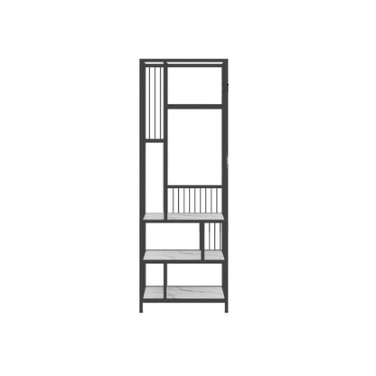 長方形の棚付きの棚の本棚5レベルを開く棚71 "