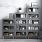 Modern Barrister Shelf Bookcase Gray Engineered Wood Bookshelf