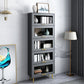 Modern Barrister Shelf Bookcase Gray Engineered Wood Bookshelf