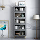 Modern Barrister Shelf Bookcase Gray Engineered Wood Bookshelf