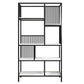 Shelves Included Bookcase 5 Shelf Bookshelf Engineered Wood and Metal