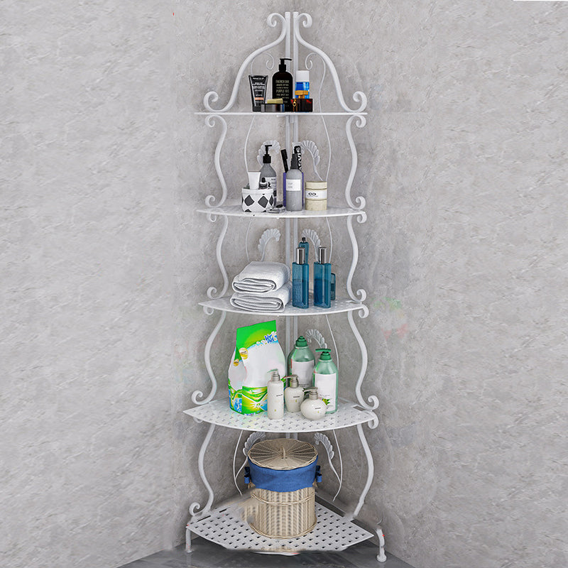 Contemporary Metal Book Shelf Folding Open Back Bookshelf Shelves Included 11.8"L x 11.8"W x 53.5"H White Clearhalo 'Bookcases' 'furn' 'furn_bookcases' 'Furniture' 'Office Furniture' 6020281