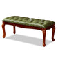 Rectangle 15.7" Wide Entryway Bench Traditional Upholstered Seating Bench with Nailheads 47"L x 16"W x 16"H Green Clearhalo 'Benches' 'Chairs & Seating' 'furn' 'furn_benches' 'Furniture' 'Living Room Furniture' 6020355
