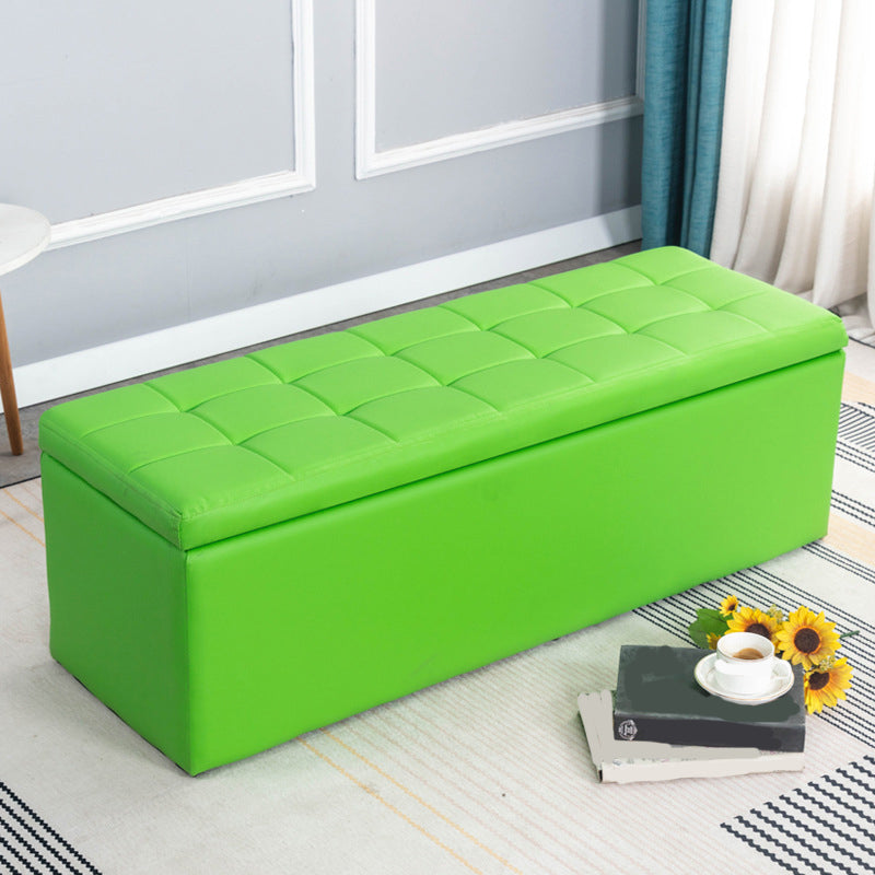 15.7" W Cushioned Bench Upholstered Mid-Century Modern Bench Green Clearhalo 'Benches' 'Chairs & Seating' 'furn' 'furn_benches' 'Furniture' 'Living Room Furniture' 6020370