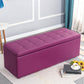 15.7" W Cushioned Bench Upholstered Mid-Century Modern Bench Purple Clearhalo 'Benches' 'Chairs & Seating' 'furn' 'furn_benches' 'Furniture' 'Living Room Furniture' 6020372
