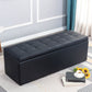 15.7" W Cushioned Bench Upholstered Mid-Century Modern Bench Black Clearhalo 'Benches' 'Chairs & Seating' 'furn' 'furn_benches' 'Furniture' 'Living Room Furniture' 6020376
