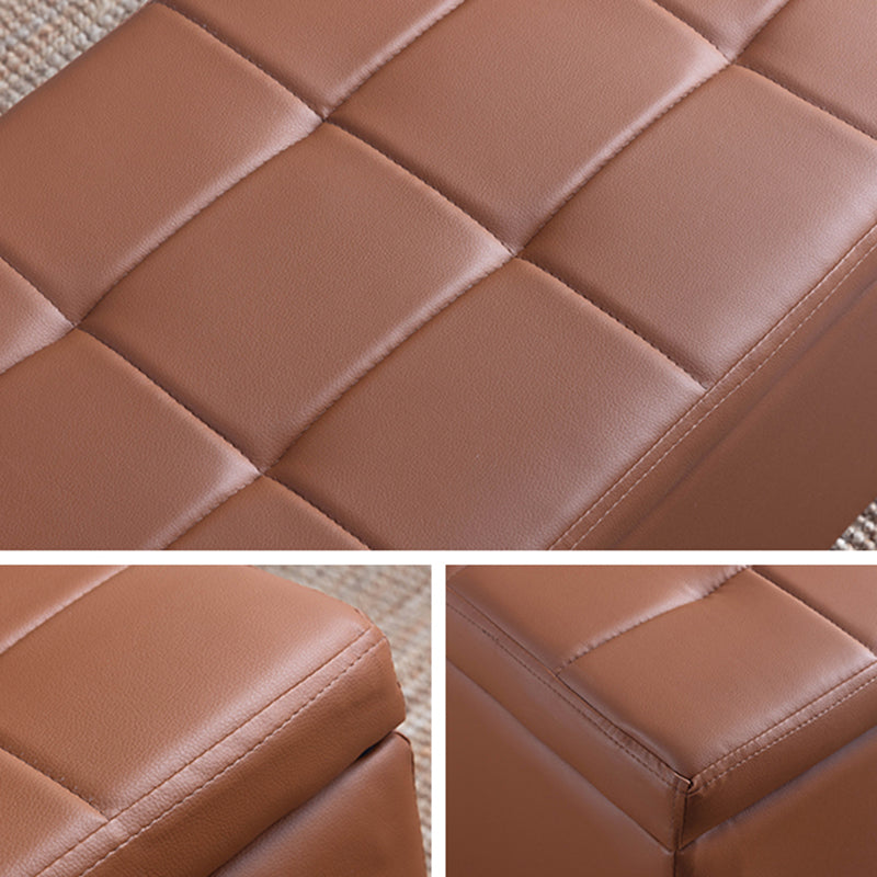 15.7" W Cushioned Bench Upholstered Mid-Century Modern Bench Clearhalo 'Benches' 'Chairs & Seating' 'furn' 'furn_benches' 'Furniture' 'Living Room Furniture' 6020379