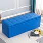 15.7" W Cushioned Bench Upholstered Mid-Century Modern Bench Blue Clearhalo 'Benches' 'Chairs & Seating' 'furn' 'furn_benches' 'Furniture' 'Living Room Furniture' 6020387