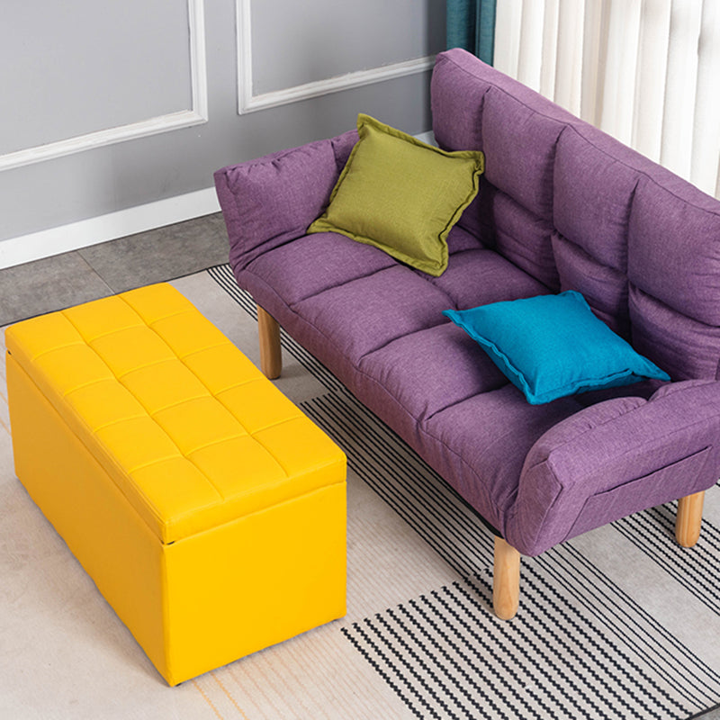 15.7" W Cushioned Bench Upholstered Mid-Century Modern Bench Clearhalo 'Benches' 'Chairs & Seating' 'furn' 'furn_benches' 'Furniture' 'Living Room Furniture' 6020388