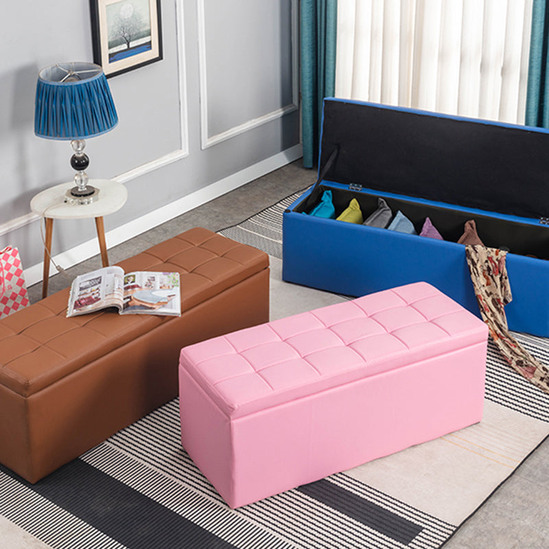 15.7" W Cushioned Bench Upholstered Mid-Century Modern Bench Clearhalo 'Benches' 'Chairs & Seating' 'furn' 'furn_benches' 'Furniture' 'Living Room Furniture' 6020390