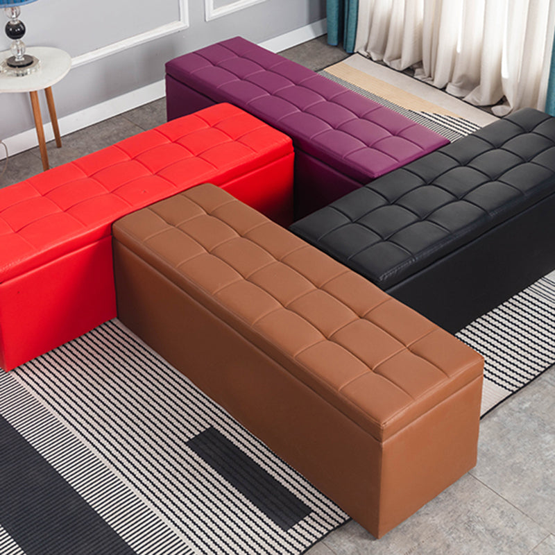 15.7" W Cushioned Bench Upholstered Mid-Century Modern Bench Clearhalo 'Benches' 'Chairs & Seating' 'furn' 'furn_benches' 'Furniture' 'Living Room Furniture' 6020391