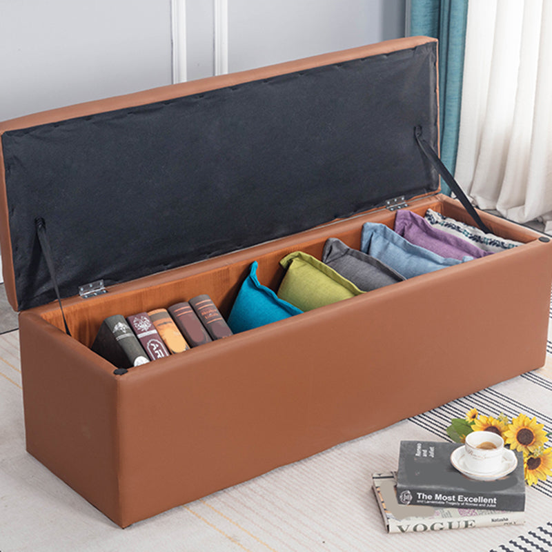 15.7" W Cushioned Bench Upholstered Mid-Century Modern Bench Clearhalo 'Benches' 'Chairs & Seating' 'furn' 'furn_benches' 'Furniture' 'Living Room Furniture' 6020392