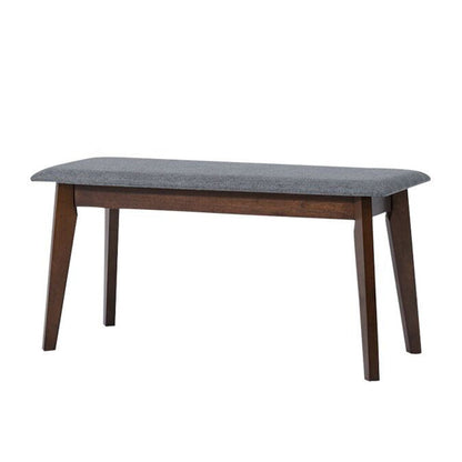 Contemporary Seating Bench Solid Wood Bench with Squared Legs 38.2"L x 14.9"W x 19.1"H Walnut Clearhalo 'Benches' 'Chairs & Seating' 'furn' 'furn_benches' 'Furniture' 'Living Room Furniture' 6020413
