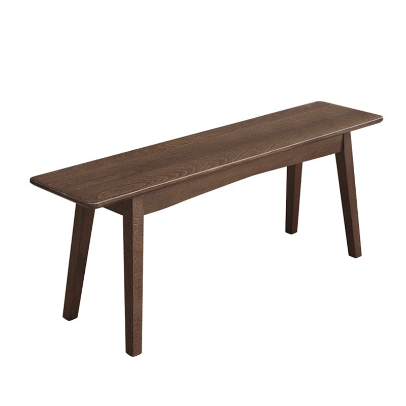 Contemporary Seating Bench Solid Wood Bench with Squared Legs 39.4"L x 11"W x 17.6"H Walnut Clearhalo 'Benches' 'Chairs & Seating' 'furn' 'furn_benches' 'Furniture' 'Living Room Furniture' 6020414