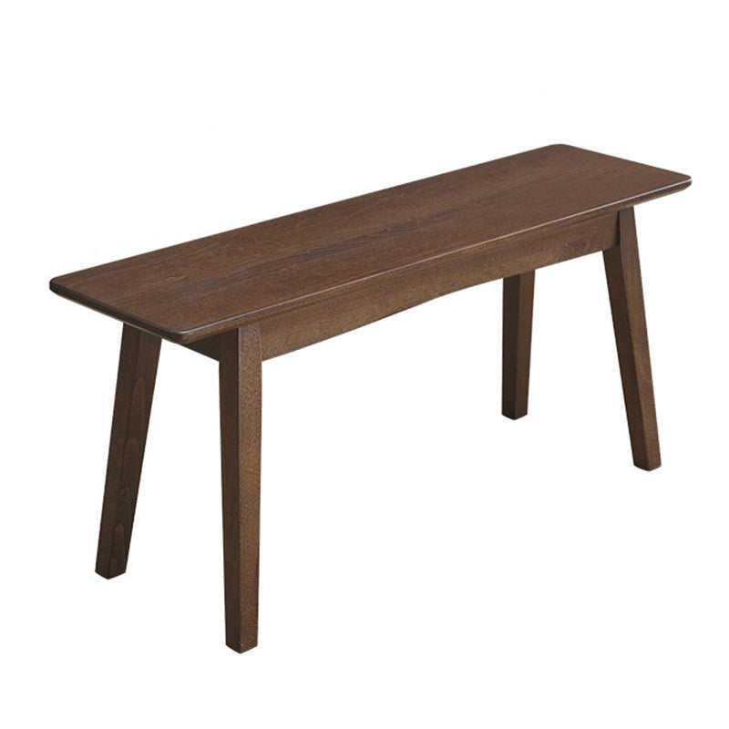 Contemporary Seating Bench Solid Wood Bench with Squared Legs 47.1"L x 11"W x 17.6"H Walnut Clearhalo 'Benches' 'Chairs & Seating' 'furn' 'furn_benches' 'Furniture' 'Living Room Furniture' 6020416