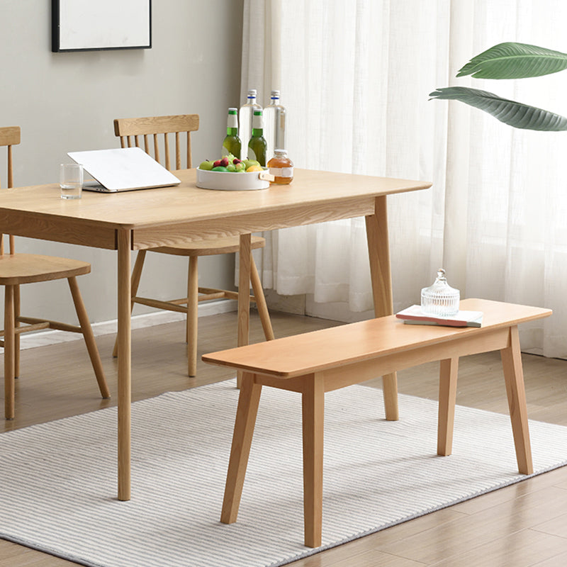 Contemporary Seating Bench Solid Wood Bench with Squared Legs Clearhalo 'Benches' 'Chairs & Seating' 'furn' 'furn_benches' 'Furniture' 'Living Room Furniture' 6020417