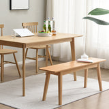 Contemporary Seating Bench Solid Wood Bench with Squared Legs Clearhalo 'Benches' 'Chairs & Seating' 'furn' 'furn_benches' 'Furniture' 'Living Room Furniture' 6020417