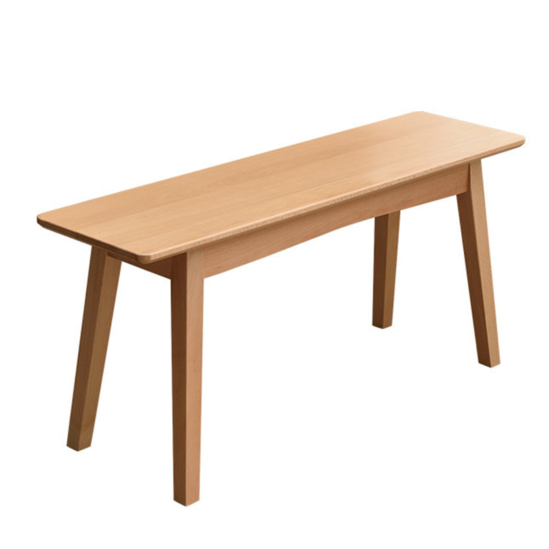 Contemporary Seating Bench Solid Wood Bench with Squared Legs 39.4"L x 11"W x 17.6"H Natural Clearhalo 'Benches' 'Chairs & Seating' 'furn' 'furn_benches' 'Furniture' 'Living Room Furniture' 6020418