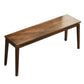 Contemporary Seating Bench Solid Wood Bench with Squared Legs 47.2"L x 11.8"W x 18.5"H Walnut Clearhalo 'Benches' 'Chairs & Seating' 'furn' 'furn_benches' 'Furniture' 'Living Room Furniture' 6020420