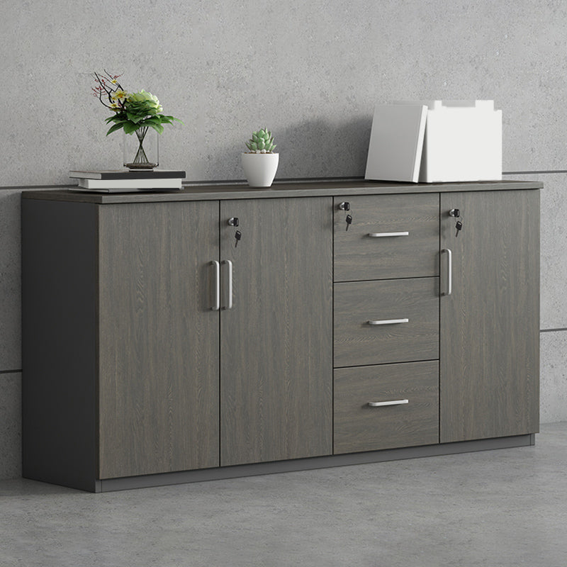 Archivos de estilo nórdico Archivo de madera sólida Llave de bloqueo Horizontal Archivo de archivos Oficina