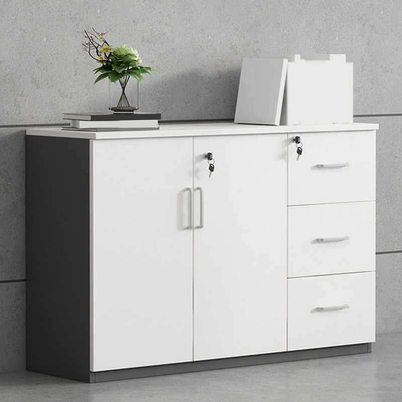 Archivos de estilo nórdico Archivo de madera sólida Llave de bloqueo Horizontal Archivo de archivos Oficina