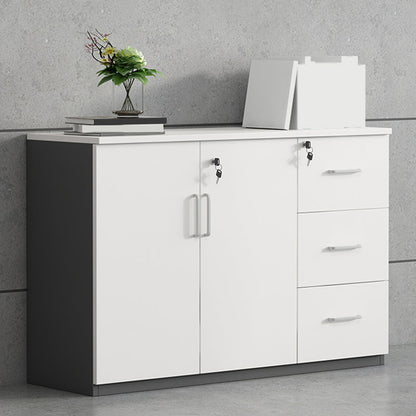 Archivos de estilo nórdico Archivo de madera sólida Llave de bloqueo Horizontal Archivo de archivos Oficina