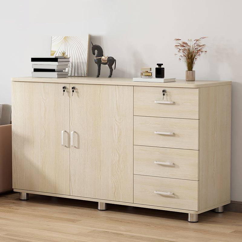 Nordic Style Cabinet Wood with Lock and Storage Lateral File Cabinet 47"L x 16"W x 31"H Wood 3 Clearhalo 'Filing Cabinets' 'filling_cabinets' 'furn' 'furn_filling_cabinets' 'Furniture' 'Office Furniture' 6020490