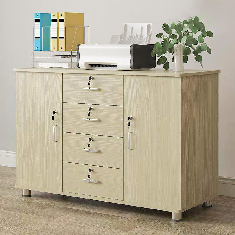 Nordic Style Cabinet Wood with Lock and Storage Lateral File Cabinet 39"L x 16"W x 31"H Wood 6 Clearhalo 'Filing Cabinets' 'filling_cabinets' 'furn' 'furn_filling_cabinets' 'Furniture' 'Office Furniture' 6020493