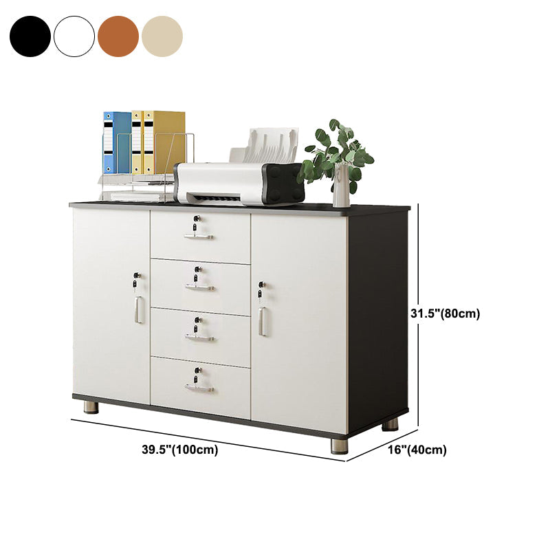Nordic Style Cabinet Wood with Lock and Storage Lateral File Cabinet Clearhalo 'Filing Cabinets' 'filling_cabinets' 'furn' 'furn_filling_cabinets' 'Furniture' 'Office Furniture' 6020498