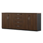 Modern Wood Cabinet Locking Drawers and Storage Lateral File Cabinet Walnut 4 4 Clearhalo 'Filing Cabinets' 'filling_cabinets' 'furn' 'furn_filling_cabinets' 'Furniture' 'Office Furniture' 6020772